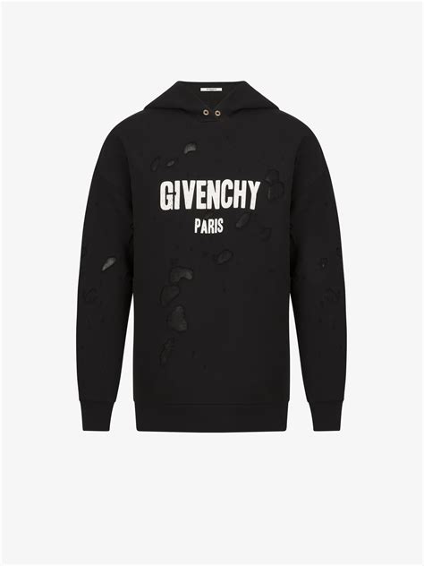 mens givenchy zip up sweater|sweatshirt Givenchy paris destroyed.